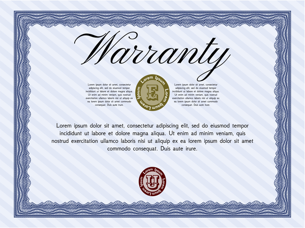 Warranty Certificate